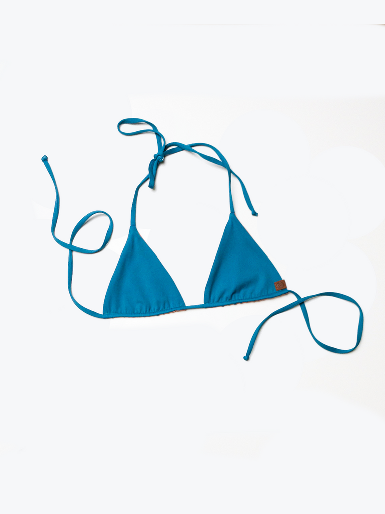 Muskoka Swim sustainable reversible triangle swim top from front